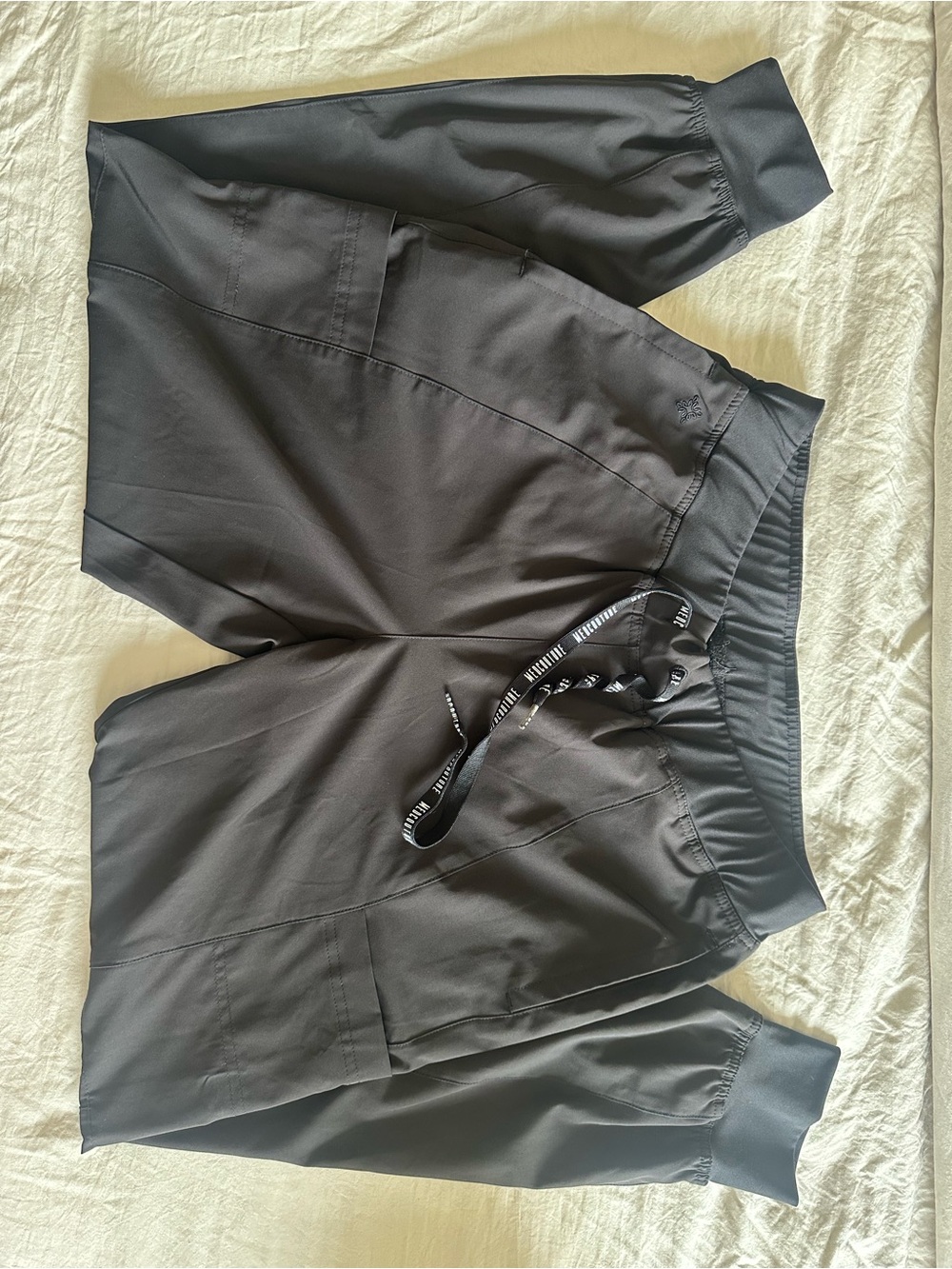 Med Couture Peaches Black Scrub Joggers